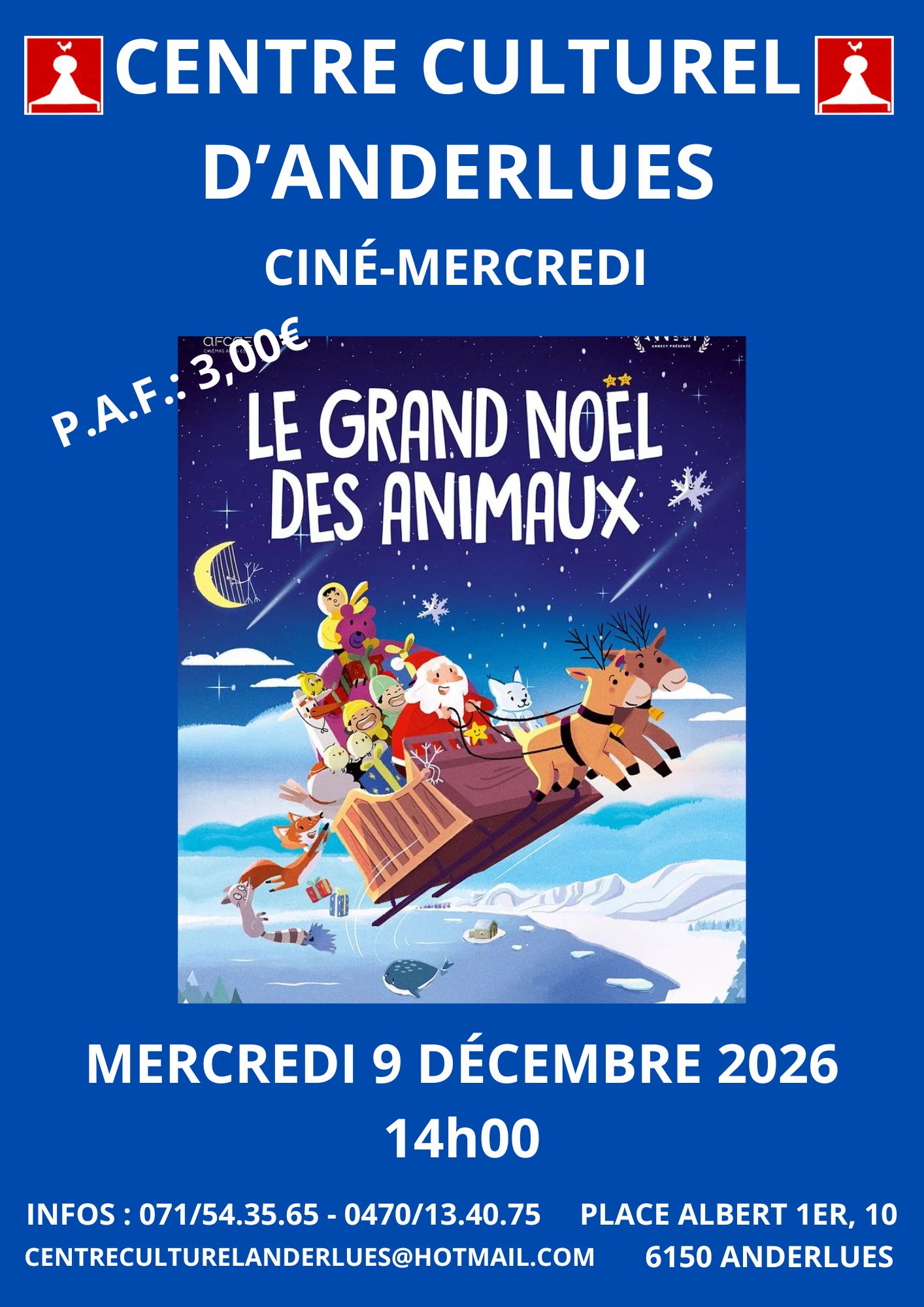 Le grand noel des animaux affiche